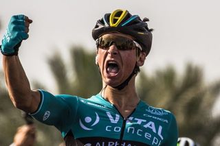 Bryan Coquard wins the opening stage of the 2018 Tour of Oman/ Credit: Muscat Municipality / A.S.O. / K.D. Thorstad