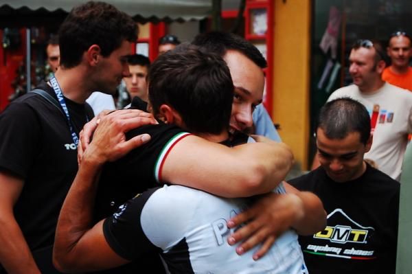 Congratulations after the finish