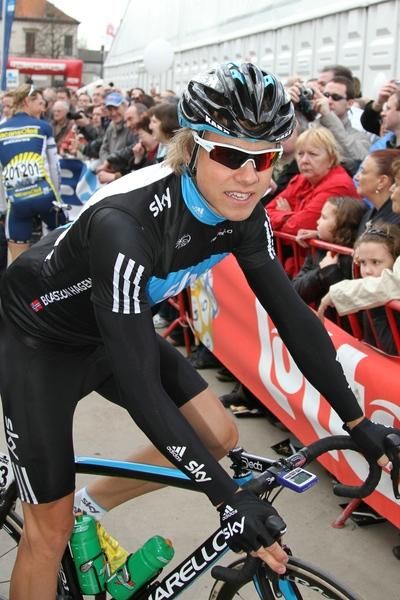 Norway's Edvald Boasson Hagen (Sky Professional Cycling Team) at the start.