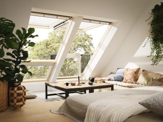 velux rooflight in loft conversion bedroom