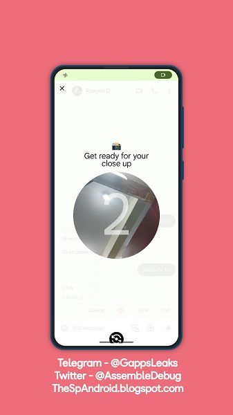 Google Messages' possible new "Selfie GIFs" will give users a timer before recording.