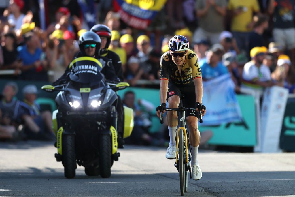 Jumbo-Visma's Wout Van Aert finished second from breakaway on stage 15