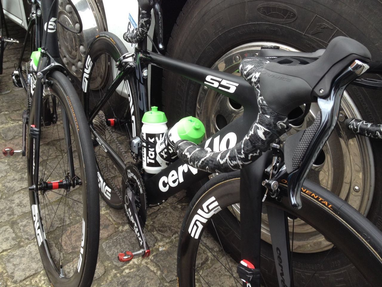 Mark Cavendish's Cervelo S5 for the race