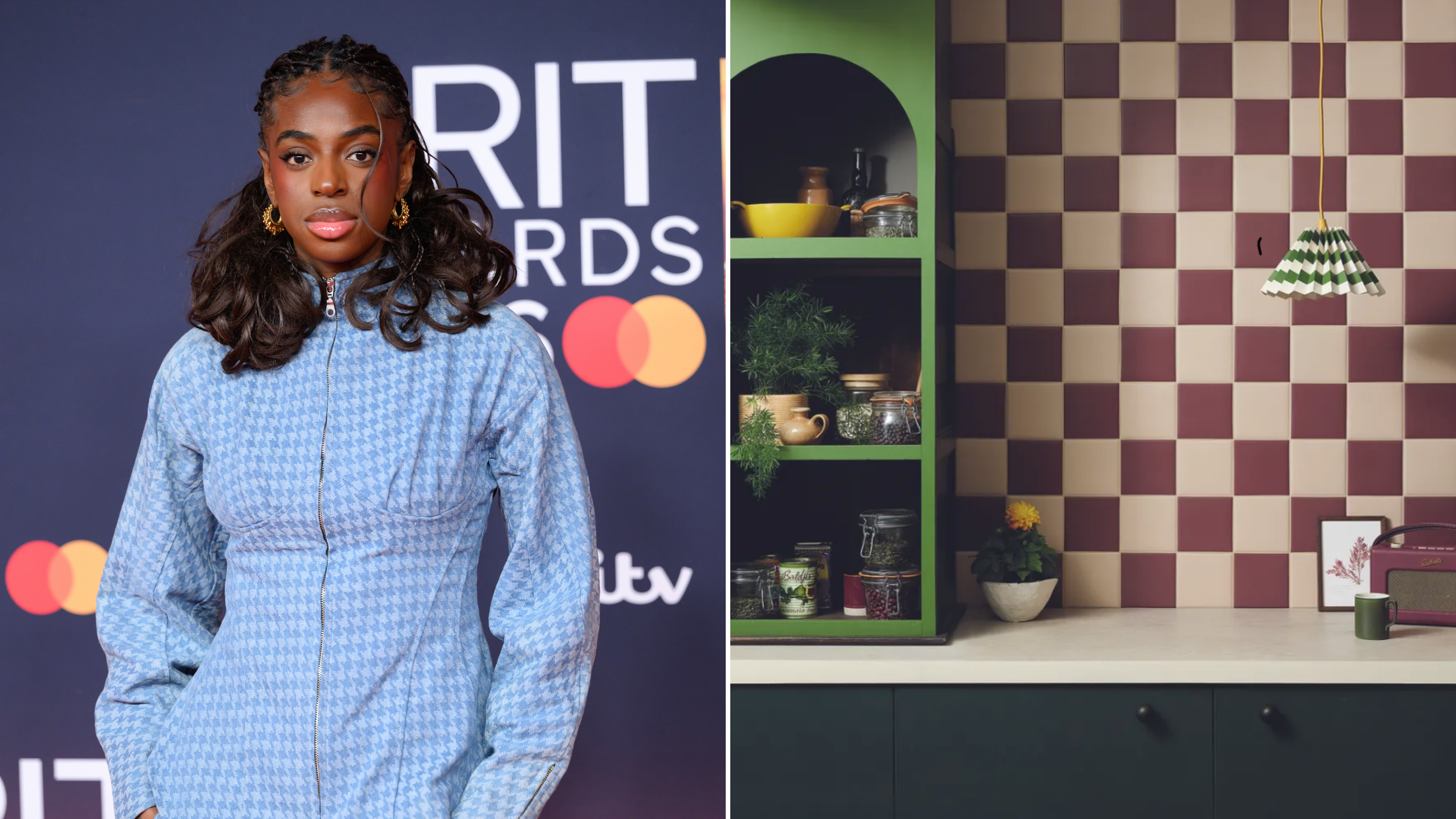 Cat burns on red carpet