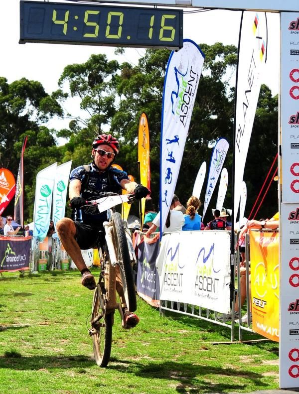 World 24hour MTB Champion Jason English completes the 100km in fifth place.