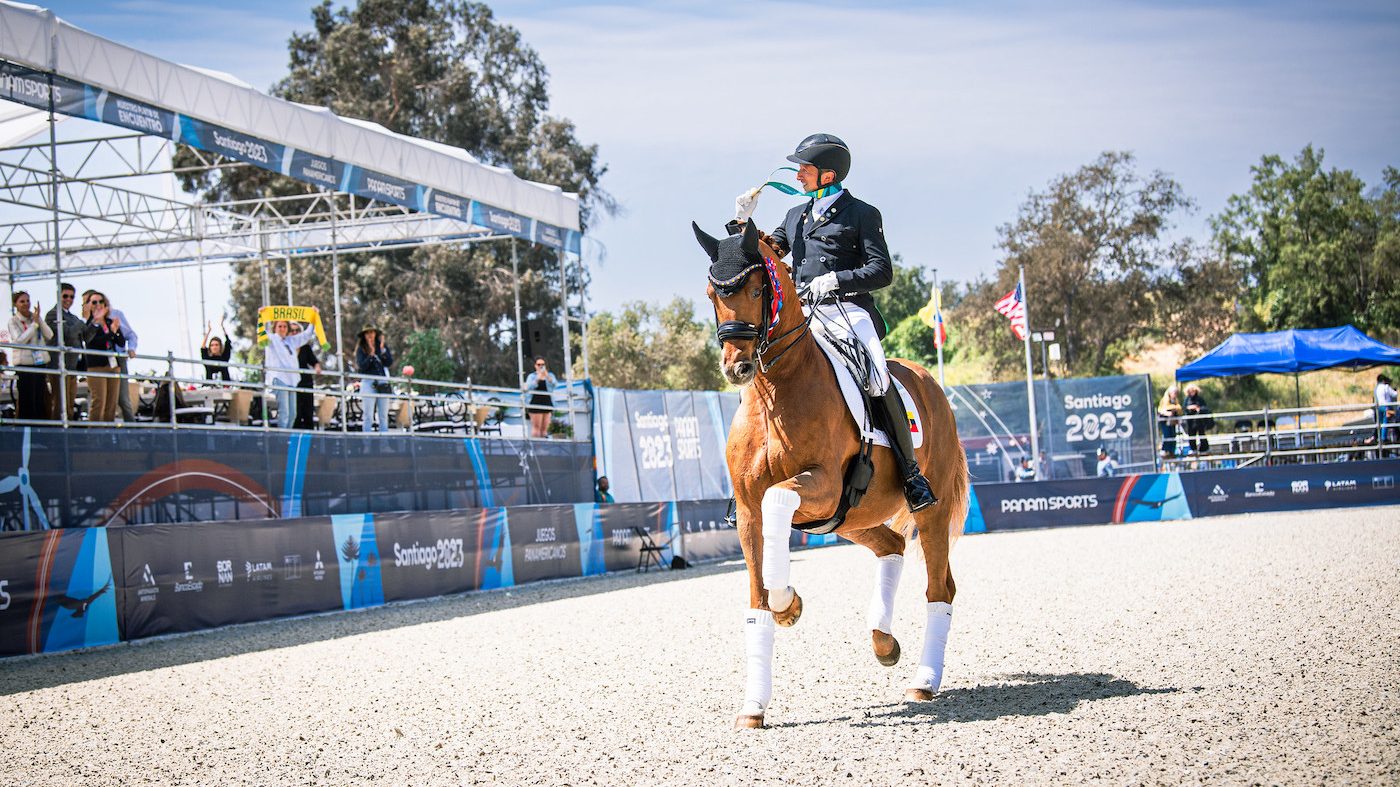 Julio Mendoza Loor and Jewel's Goldstrike at the Pan Am Games