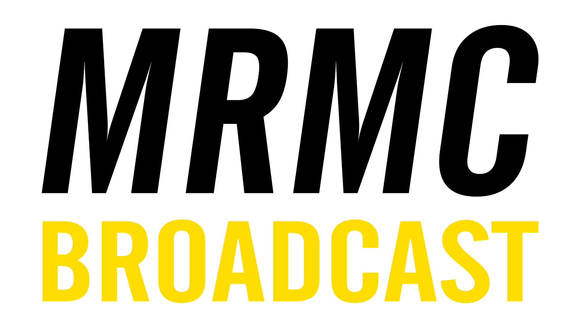 MRMC Broadcast logo in black and yellow