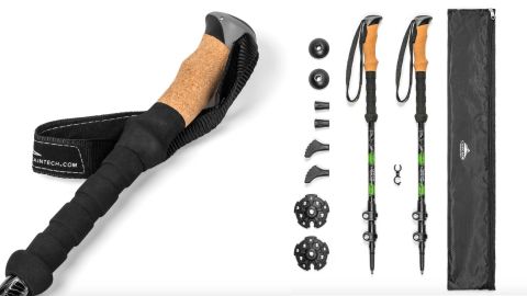 Cascade Mountain Tech Carbon Fiber Adjustable Lightweight Trekking Poles for Hiking Walking and Running in all Terrains
