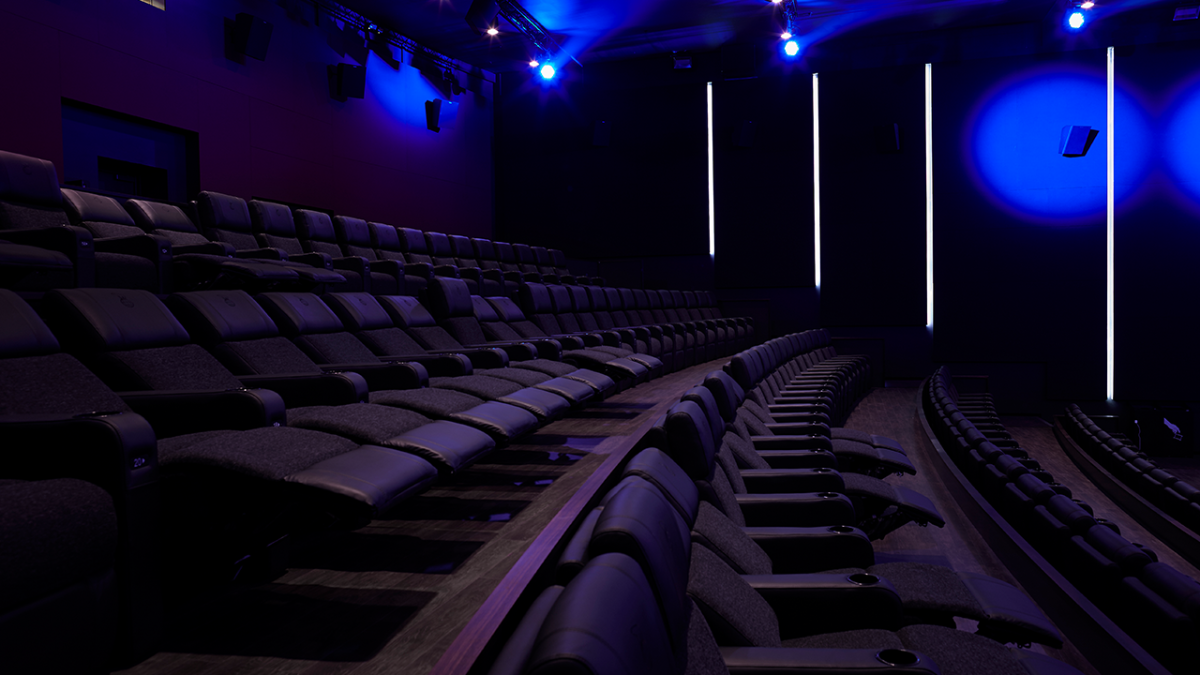 An empty theater at Nordisk Film Cinema.