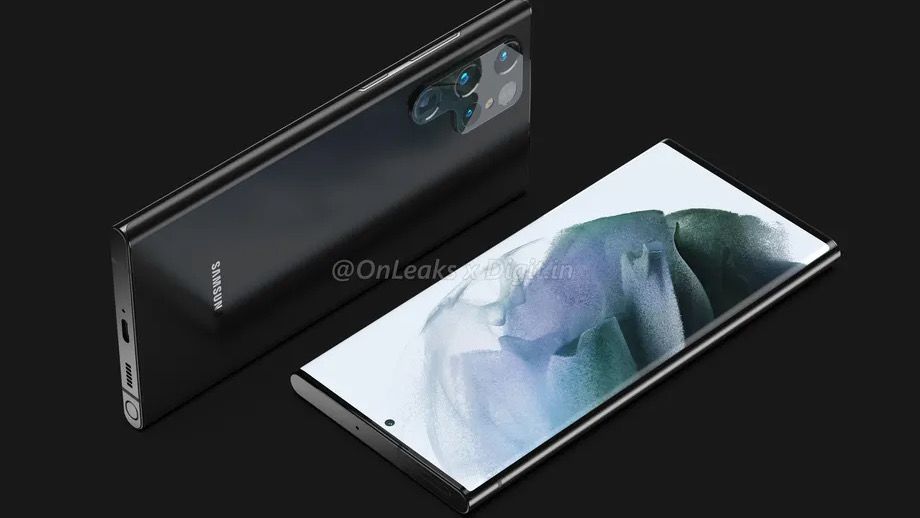 Samsung Galaxy S22 Ultra render shows an odd-shaped camera bump 