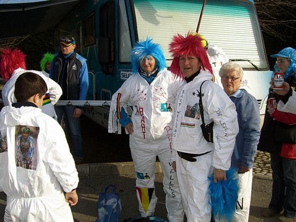 More Wellens supporters and their "unique" sartorial style.