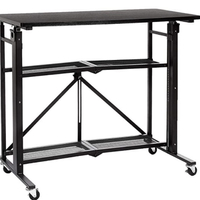 Amazon Basics Foldable Standing Computer Desk with adjustable height: $134.69