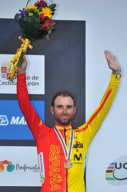 Alejandro Valverde (Spain) collected the bronze medal for the third straight year