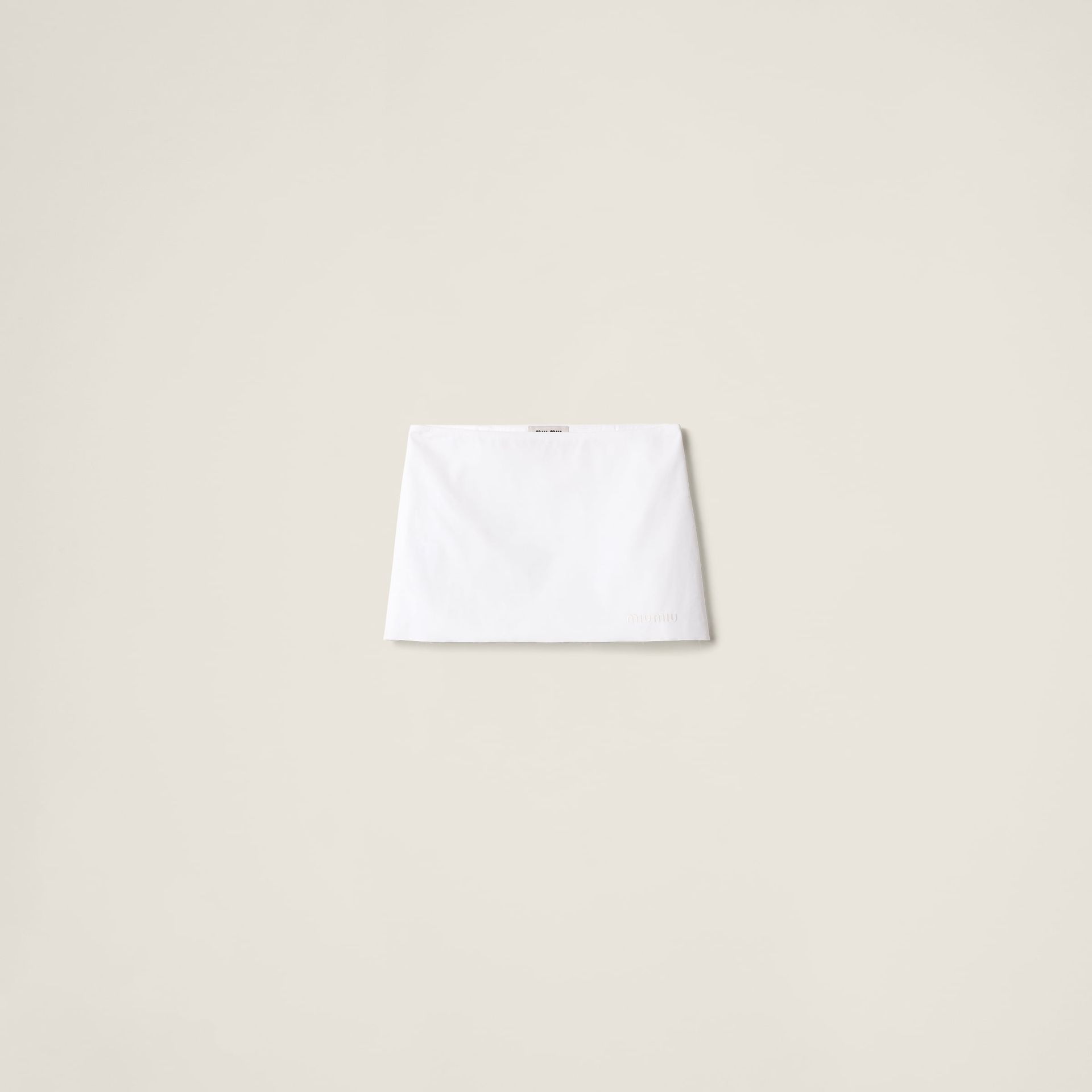 Poplin and Jersey Miniskirt