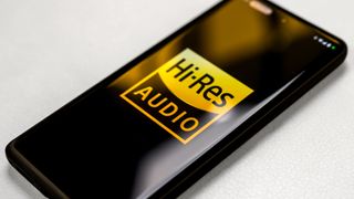 Android phone with Hi-Res audio logo.