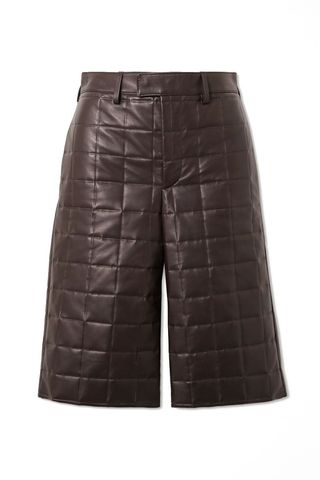 Quilted Leather Shorts