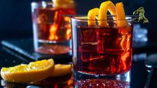 Negroni is traditionally made with gin, sweet vermouth and Campari