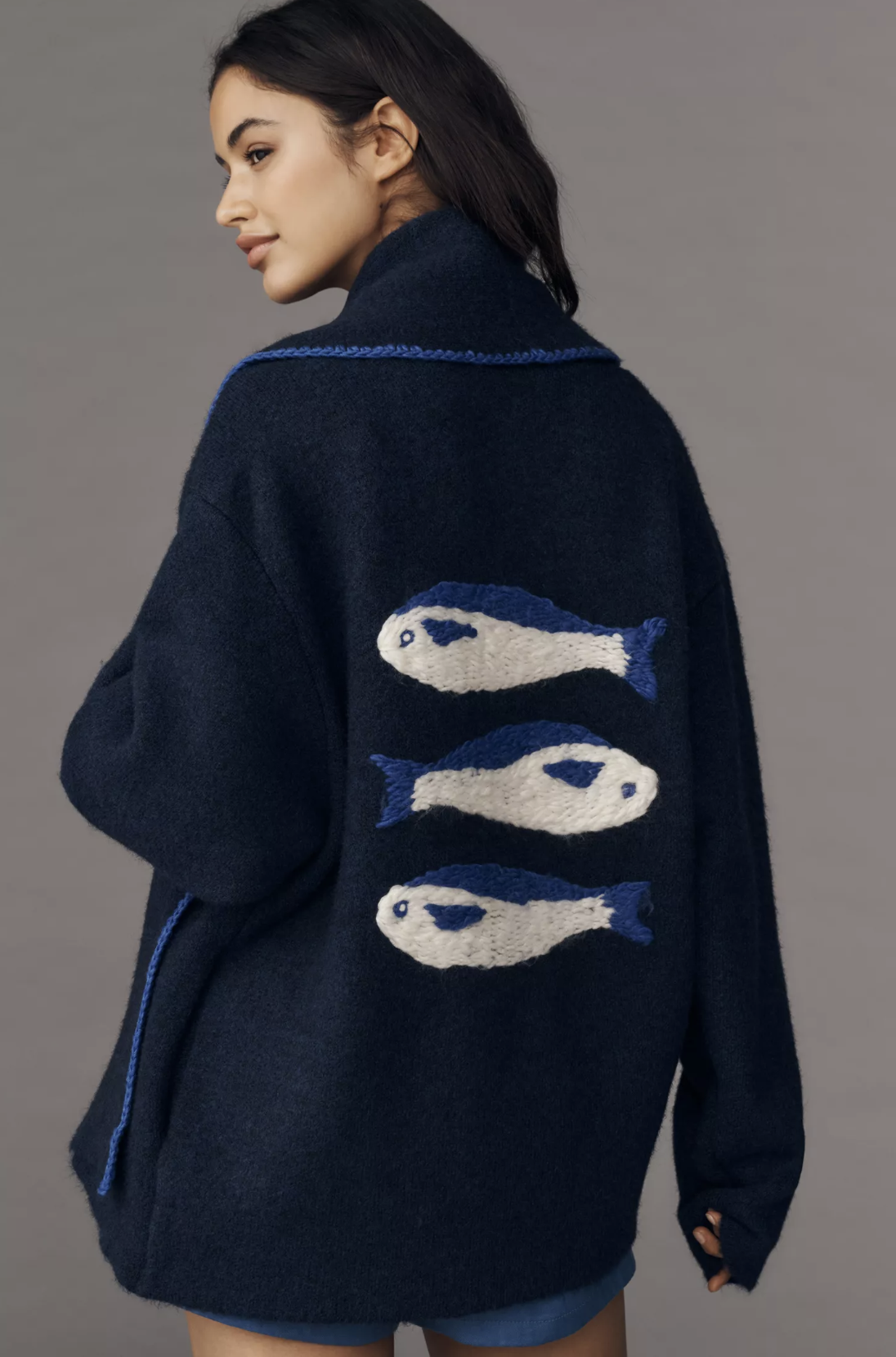 Anthropologie, The Mariel 3d Icon Longline Cardigan