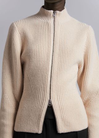 Knitted Zip Cardigan
