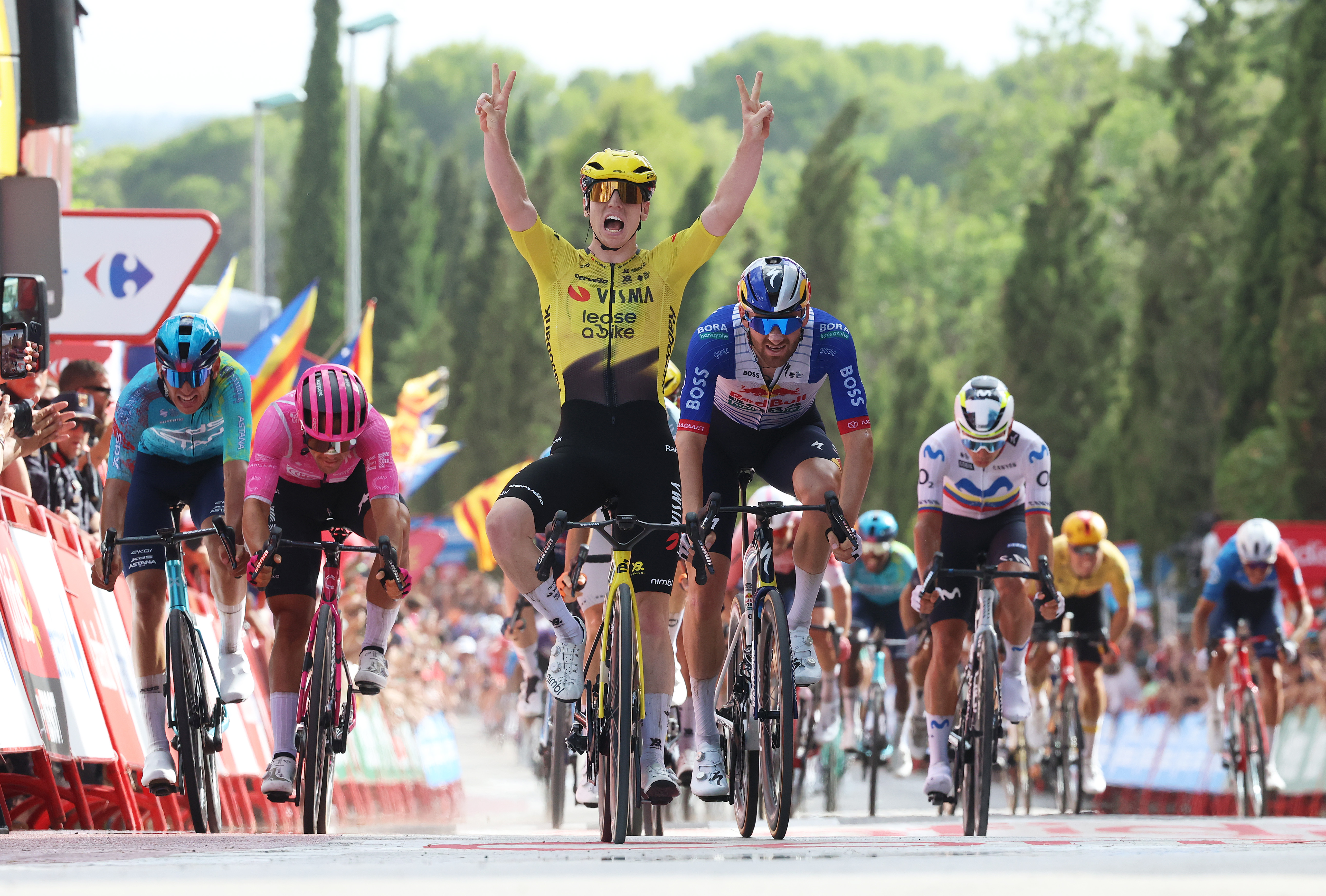 Matthew Brennan wins stage five VUelta a Espana 2026