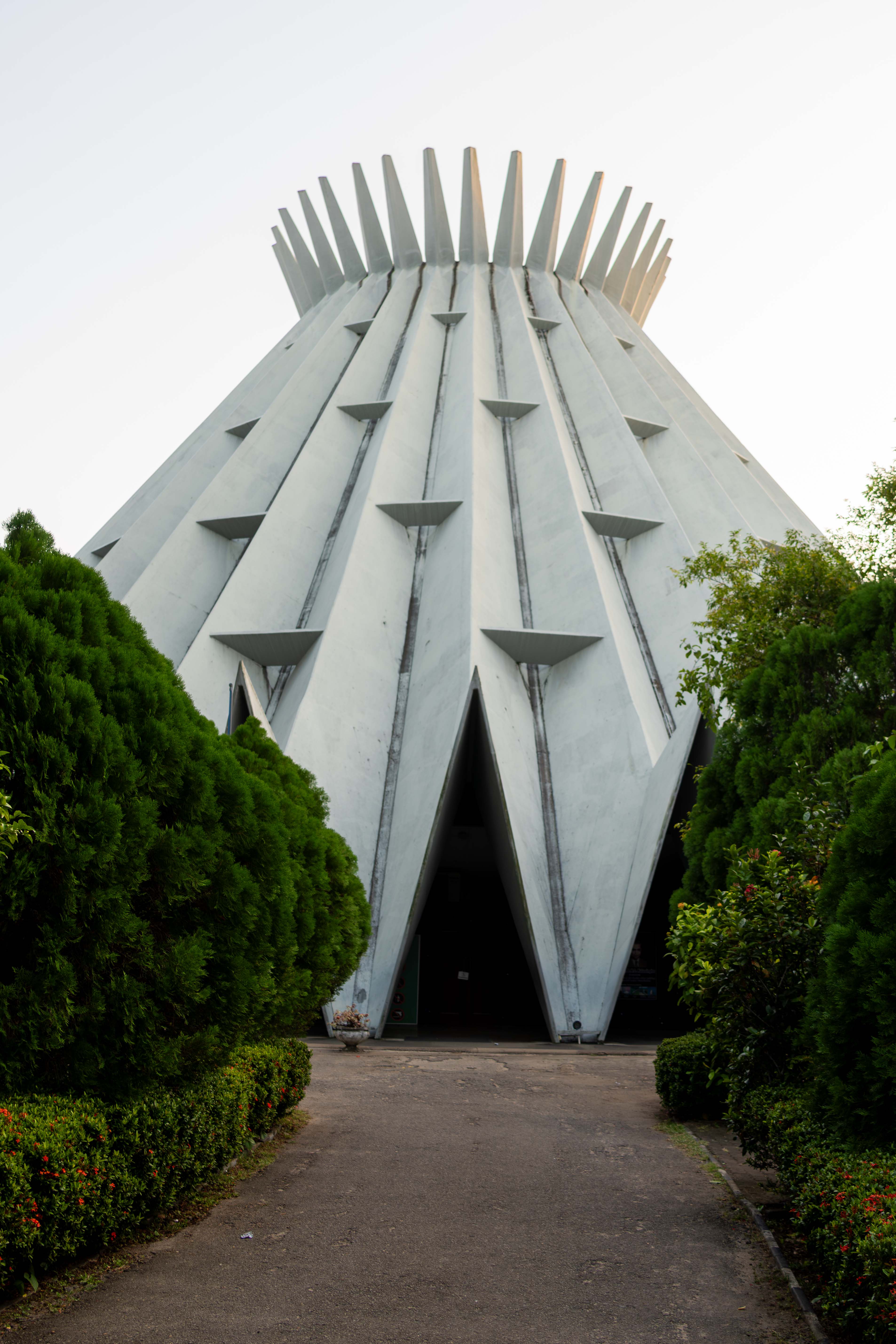 Image from the AA Department of Tropical Architecture Archive showing concrete 20th century building - Velayu Kandavel, Colombo Planetarium