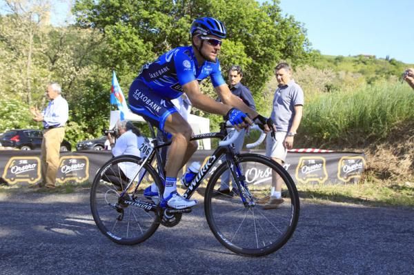 Luke Roberts (Saxo Bank) was the leader on the road for a long time
