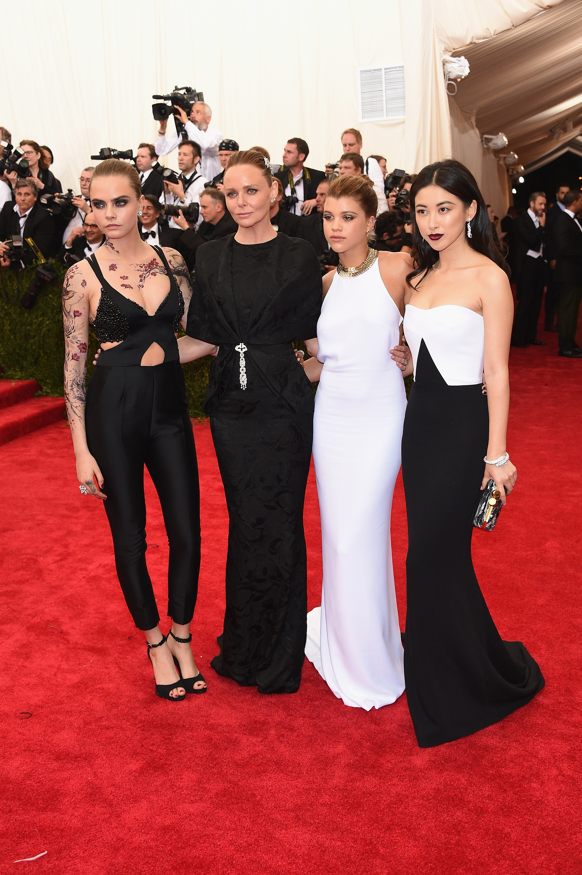 Cara Delevigne, Stella McCartney, Sofia Ritchie Grainge, and Zhu Zhu attend the "China: Through The Looking Glass" Costume Institute Benefit Gala at the Metropolitan Museum of Art on May 4, 2015 in New York City.