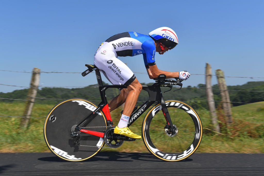 Estonian time trial champion Rein Taaramäe on stage 13 of the 2019 Tour de France