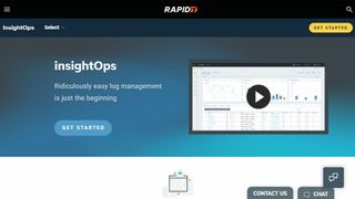 Rapid7 InsightOps' homepage