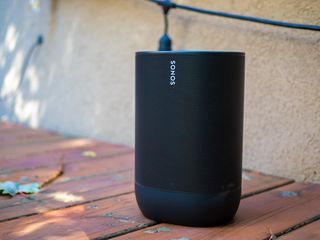 Sonos Move standing up outside