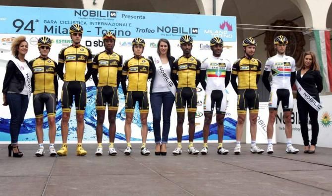 MTN Qhubeka line up for Milano-Torino.