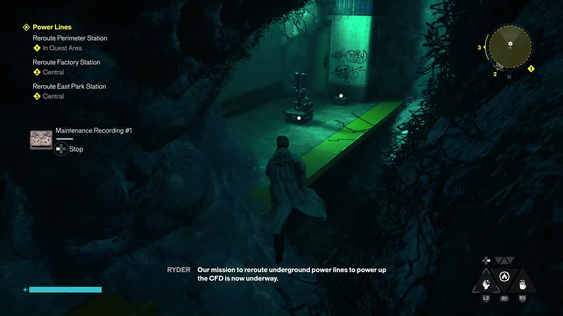 Dylan finds a Calibration Unit in a Perimeter Station in Power Lines in Control Resonant