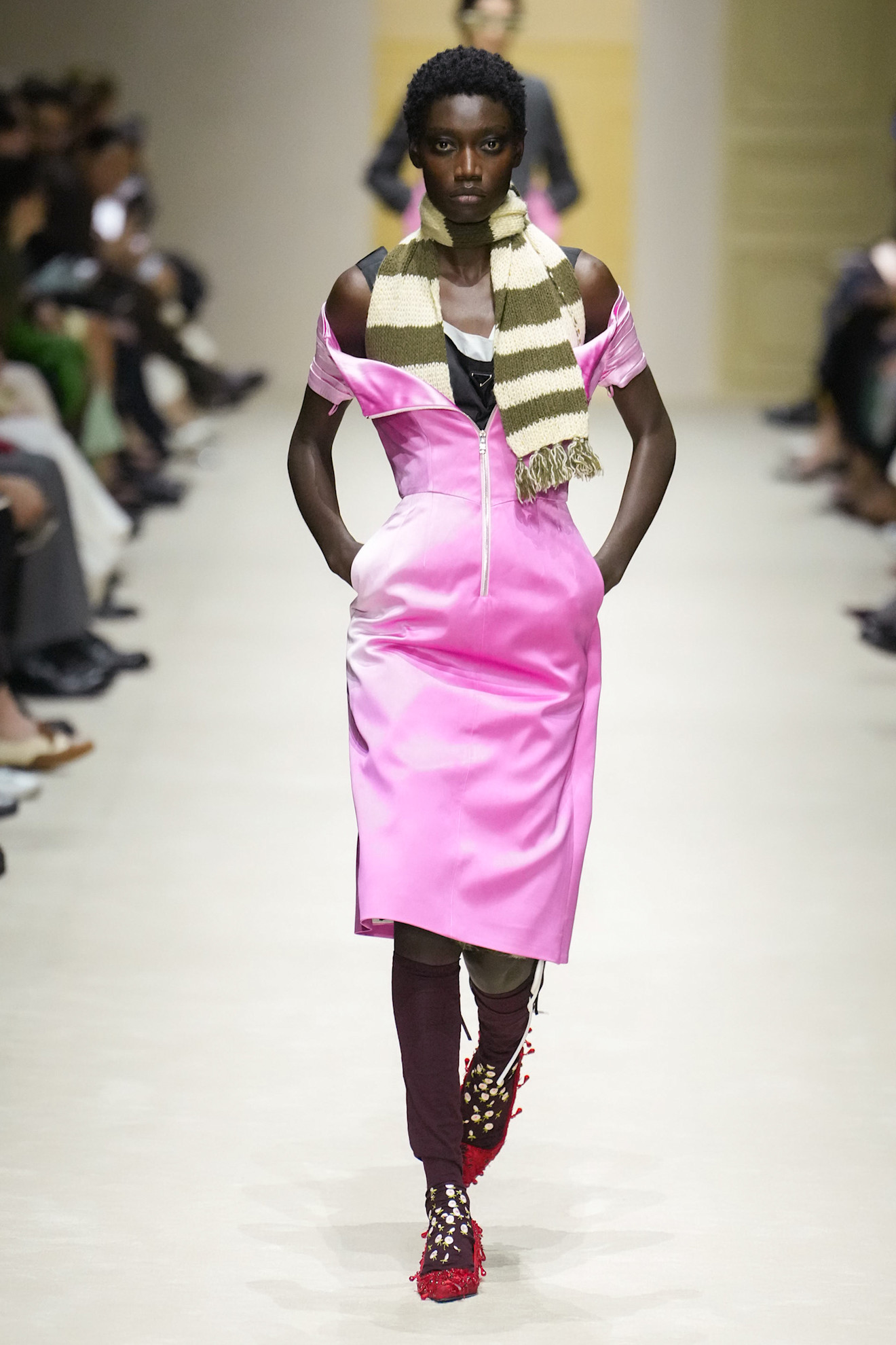A runway look from the Prada Fall 2026 collection