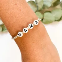 3. Personalised Silver-Plated Mama Bracelet