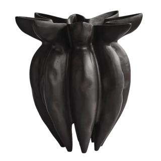 Black lotus flower-inspired vase