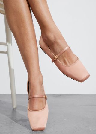 Square-Toe Ballet Flats