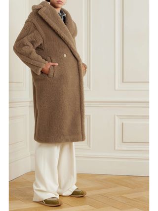 Teddy Bear Icon Oversized Camel Hair and Silk-Blend Coat