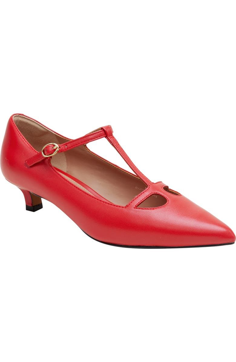 Celia Pointed Toe T-Strap Pump