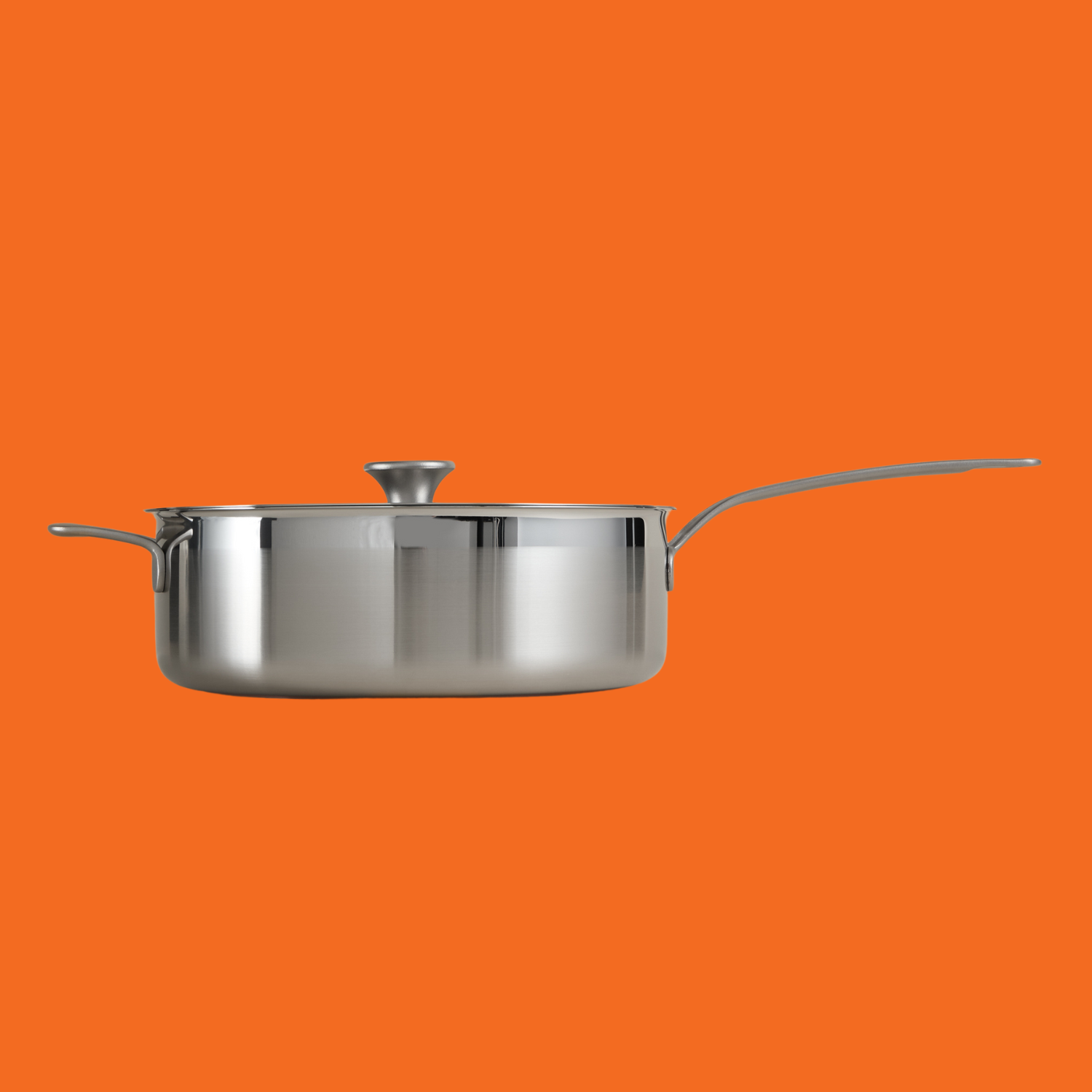A stainless steel all-in-one pan