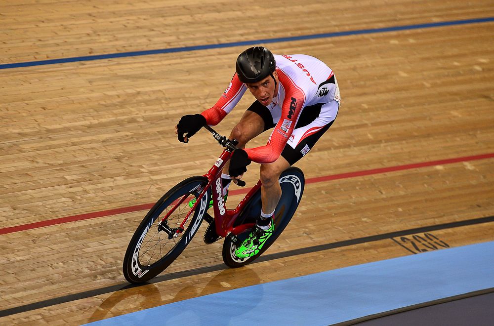 dreas Graf of Austria competes in the Men's Points Race