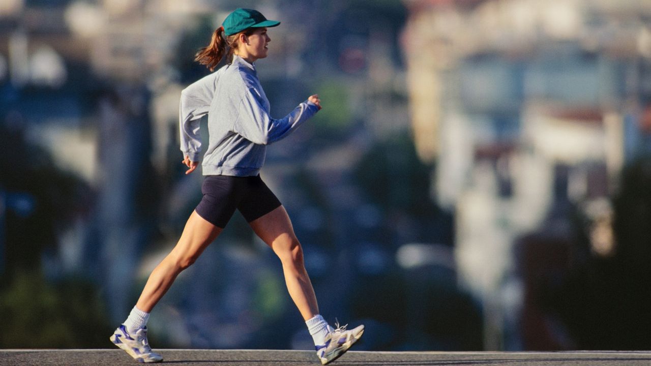 Young woman walking