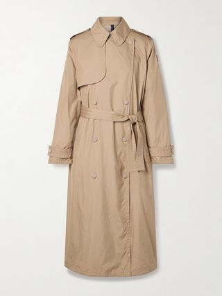 Barbentane Belted Double-Breasted Padded Shell Down Trench Coat