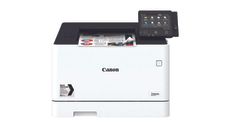 A Canon i-Sensys LBP664Cx seen from the front against a white background