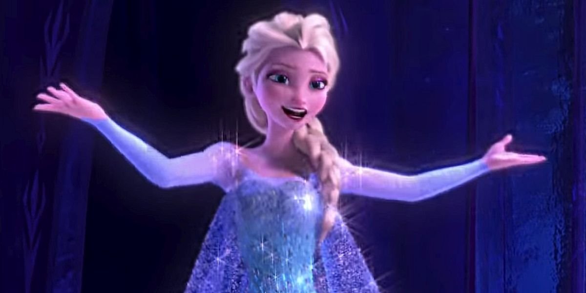 Elsa singing &#039;Let It Go&#039; in Frozen