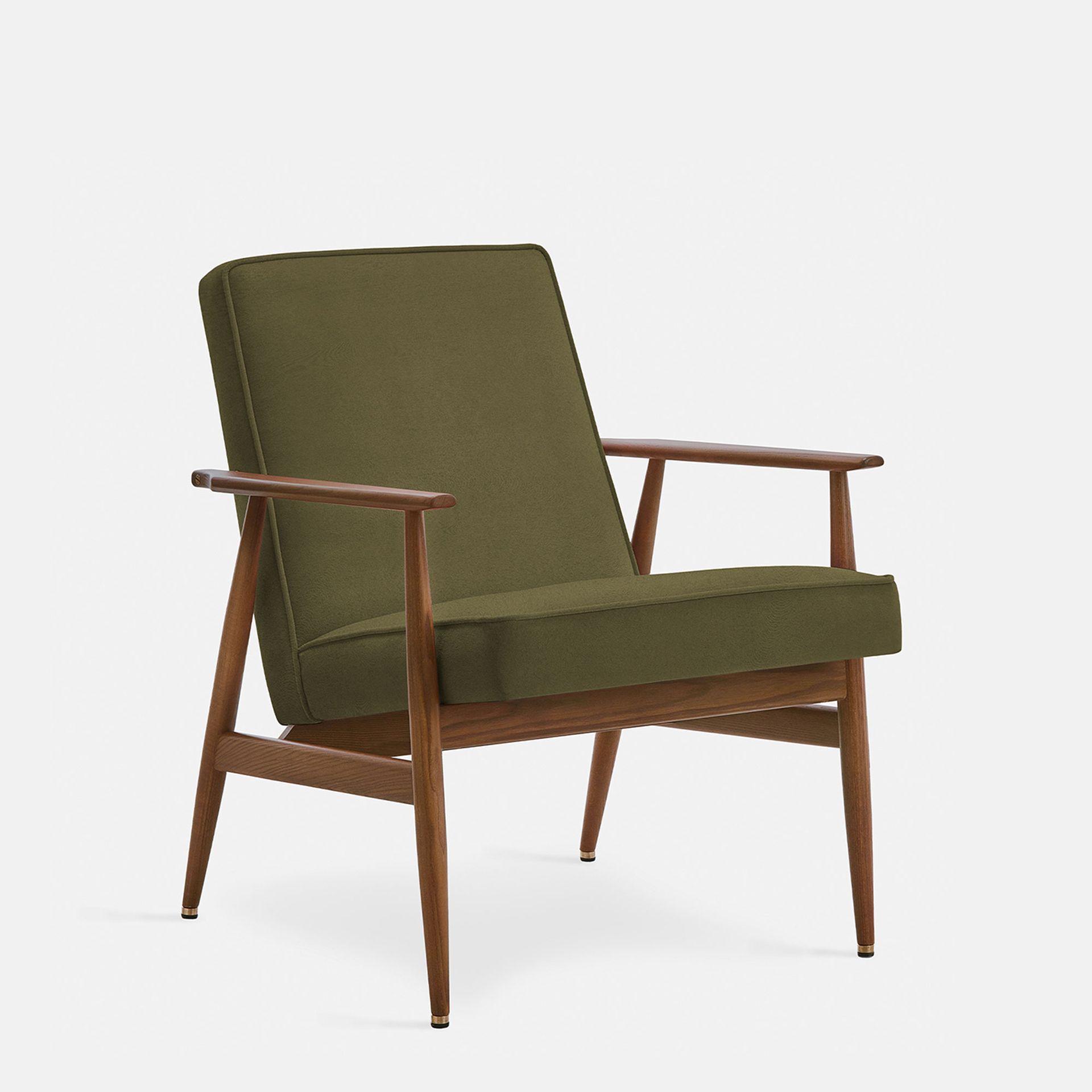 Fox velvet olive chair Lime Lace