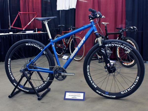 Arvada, Colorado-based builder Chris Kopp says this scandium 29er weighs just 10kg (22lb) as pictured here.