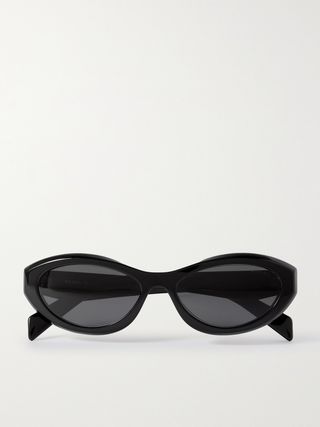 Oval-Frame Acetate Sunglasses