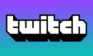 Twitch logo on a purple-turquoise gradient background