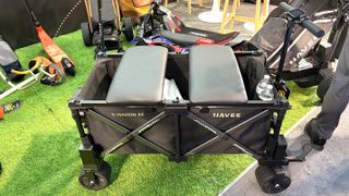 A demo of the Navee E-Wagon 4X electric cart at CES 2026