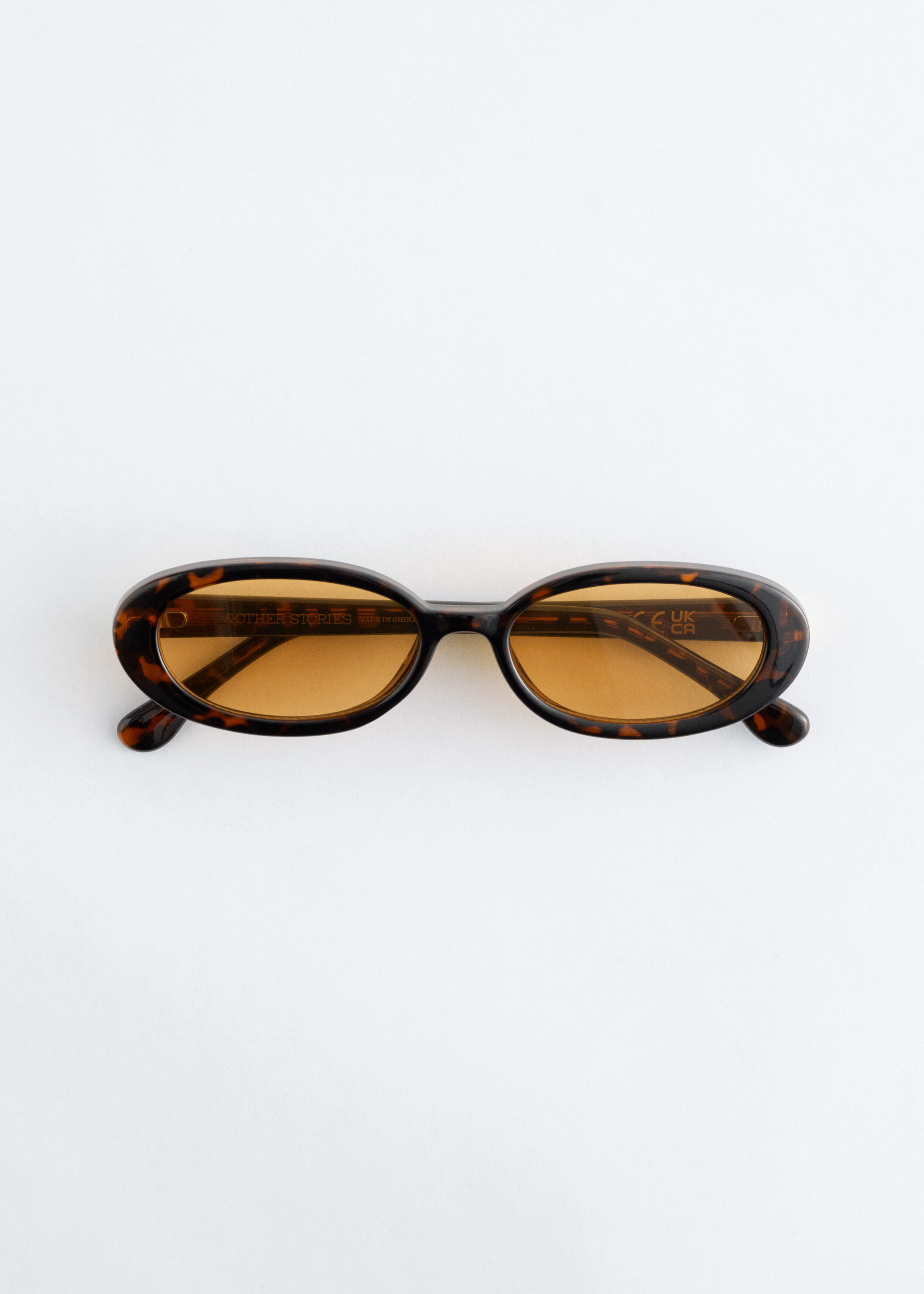 Slim Oval-Frame Sunglasses